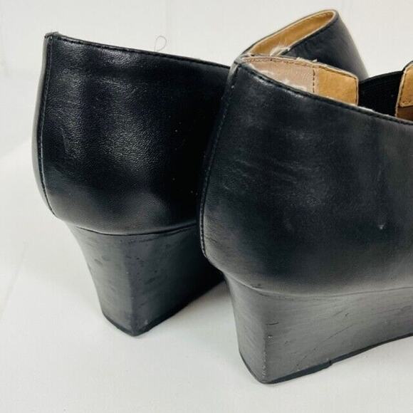 Adrienne Vittadini Midge Womens Size 8 Brown Side Zip Wedge Booties Shoes - Picture 9 of 16